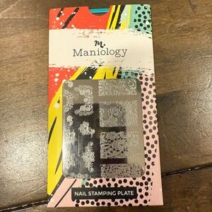 Maniology M187 Nail Stamping Plate Lace Floral Full Cover Nail Art Design